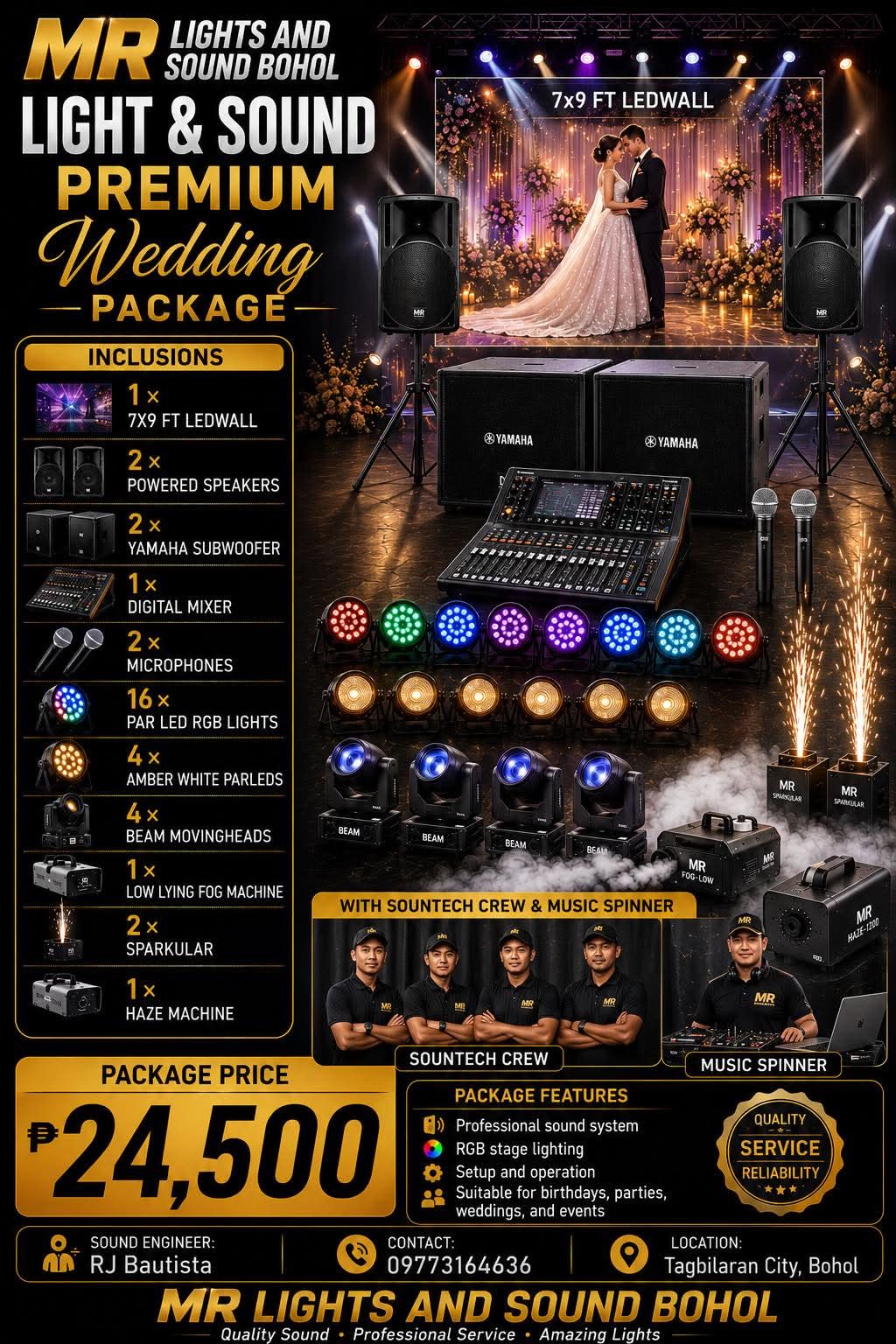 Premium Wedding Package inclusions and price ₱24,500