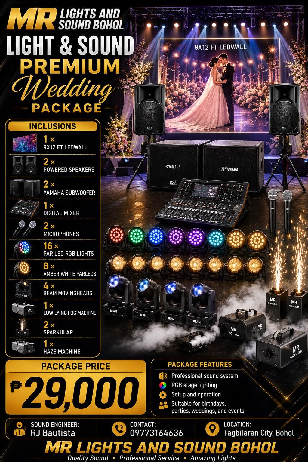 Premium Wedding Package inclusions and price ₱29,000